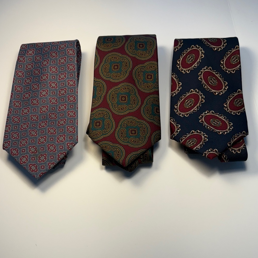 HEINZ HEALEY'S Set of 3 Vintage Silk Ties